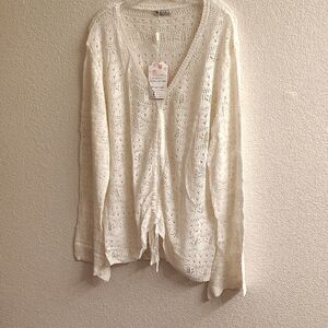 NEW Elegant Vanilla Knit Long Sleeves Plus Size Table Knit Cardigan B31 P